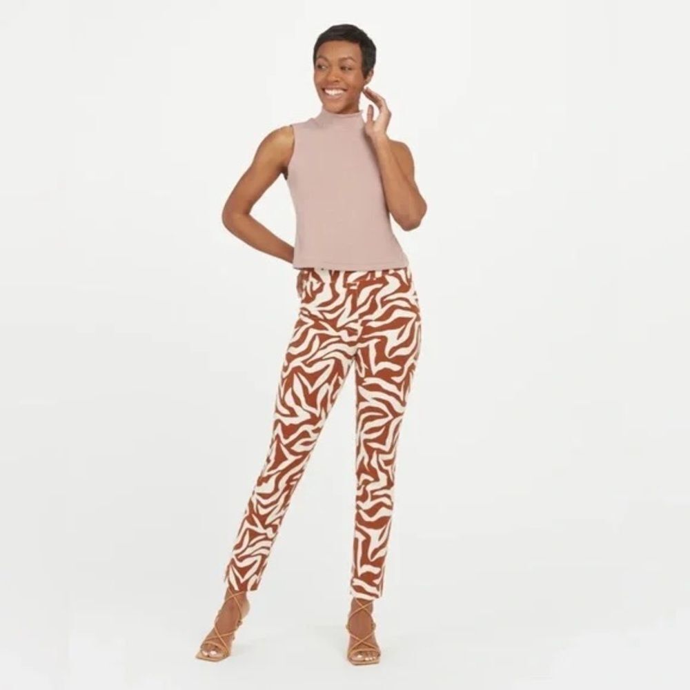 Spanx Zebra Print Skinny Pants | Medium | NWT $139 | Animal Print